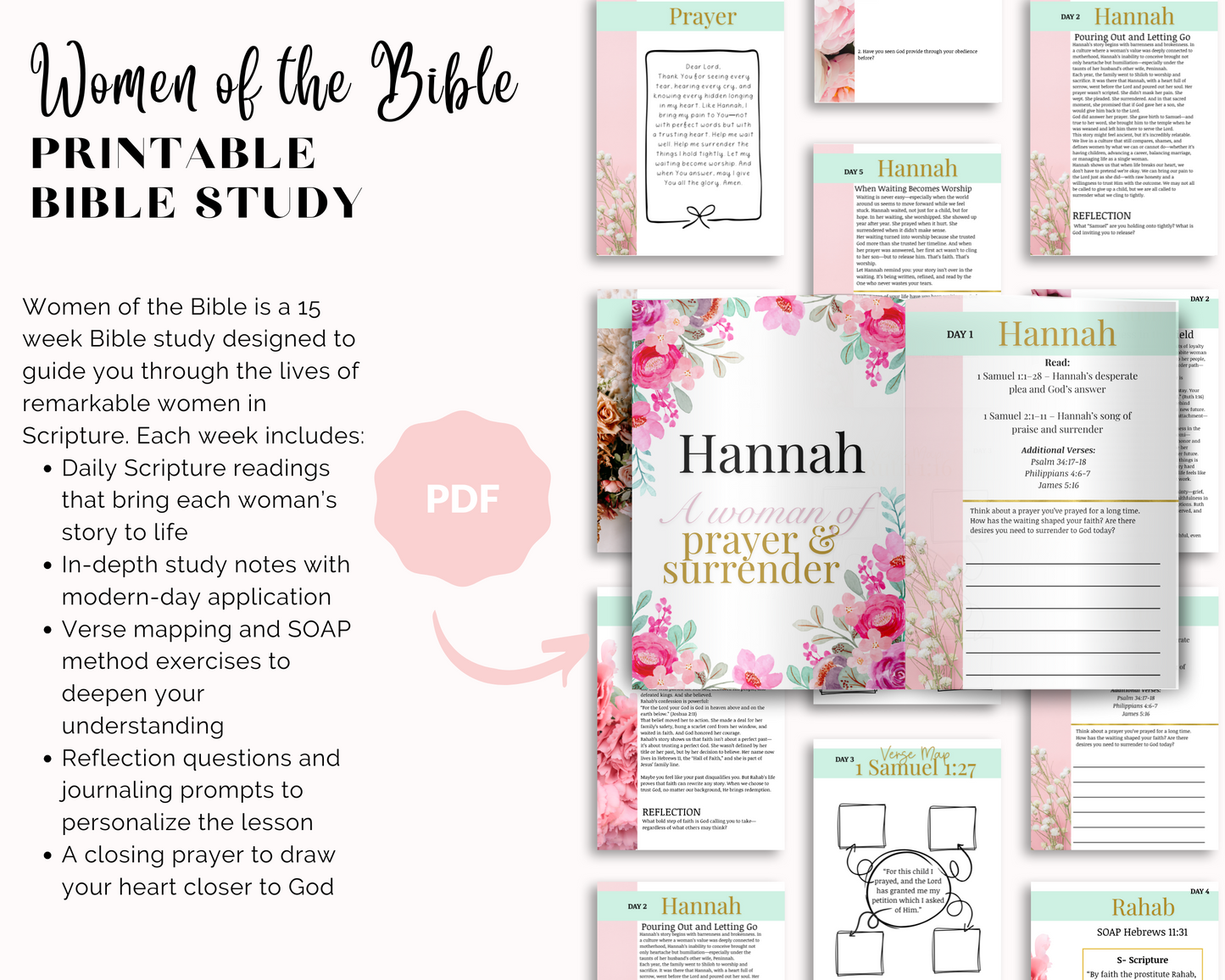 Printable Women of the Bible: A 15 week Devotional Study | Printable PDF