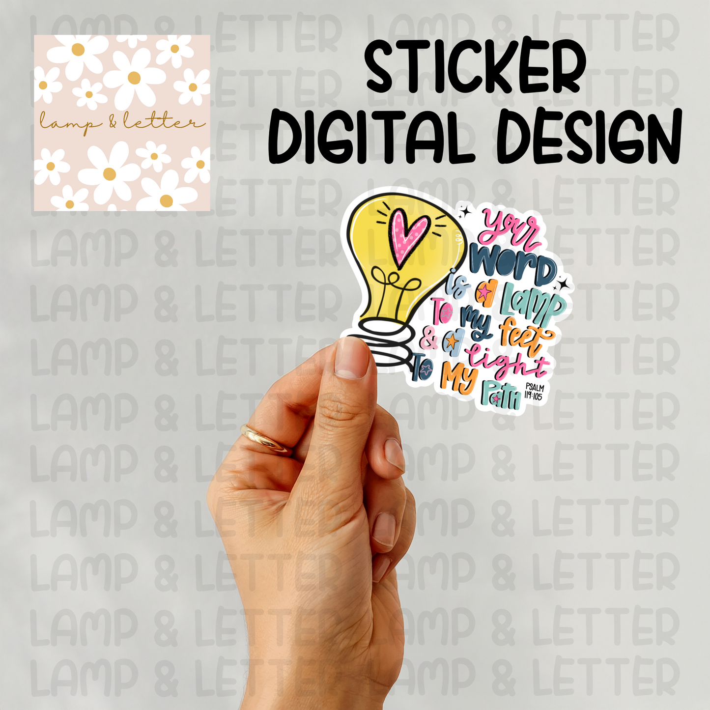 Your word is a lamp to my feet and a light to my Path PNG | Christian Digital Design for Stickers | Faith PNG | Digital Download