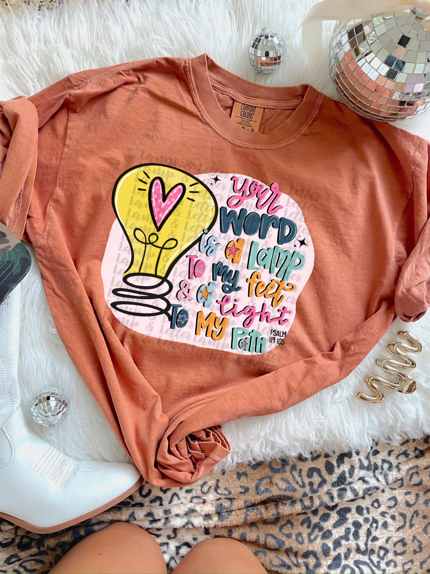 Your word is a lamp to my feet and a light to my Path PNG | Christian Digital Design for Stickers | Faith PNG | Digital Download